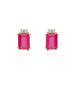 PENDIENTES "BIELLA" RUBIES Y DIAMANTES