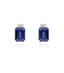 PENDIENTES "BIELLA" ZAFIROS Y DIAMANTES