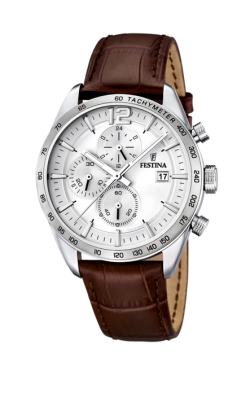 RELOJ FESTINA TIMELESS CHRONOGRAPH PLATA CORREA PIEL HOMBRE F16760/1