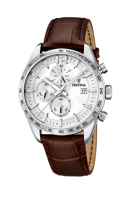 RELOJ FESTINA TIMELESS CHRONOGRAPH PLATA CORREA PIEL HOMBRE F16760/1