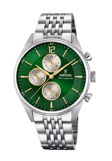 RELOJ FESTINA VERDE CORREA DE ACERO HOMBRE F20285/9