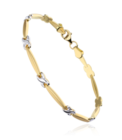 PULSERA "BIENTINA" ORO BICOLOR 18K