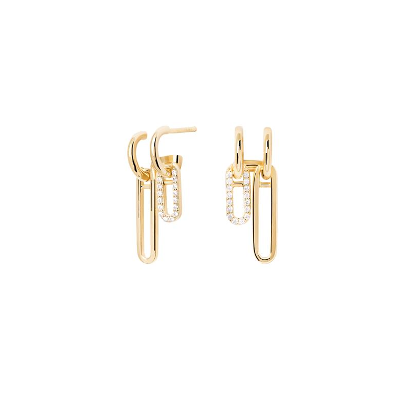 PENDIENTES PDPAOLA NEXA PLATA BAÑO ORO CIRCONITAS AR01-828-U PENDIENTES PDPAOLA NEXA PLATA BAÑO ORO CIRCONITAS AR01-828-U
