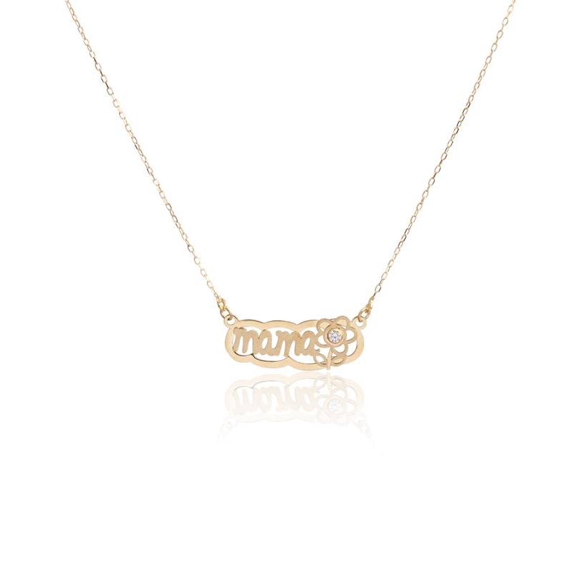 Colgante "Mamá" Nube Oro 18k