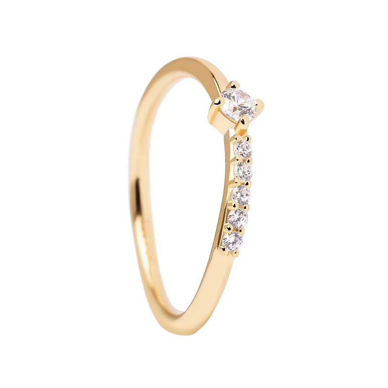 ANILLO PDPAOLA AIR PLATA CON BAÑO ORO CIRCONITAS AN01-852 ANILLO PDPAOLA AIR PLATA CON BAÑO ORO CIRCONITAS AN01-852