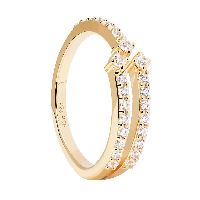 ANILLO PDPAOLA SISI PLATA CON BAÑO ORO CIRCONITAS AN01-865 ANILLO PDPAOLA SISI PLATA CON BAÑO ORO CIRCONITAS AN01-865