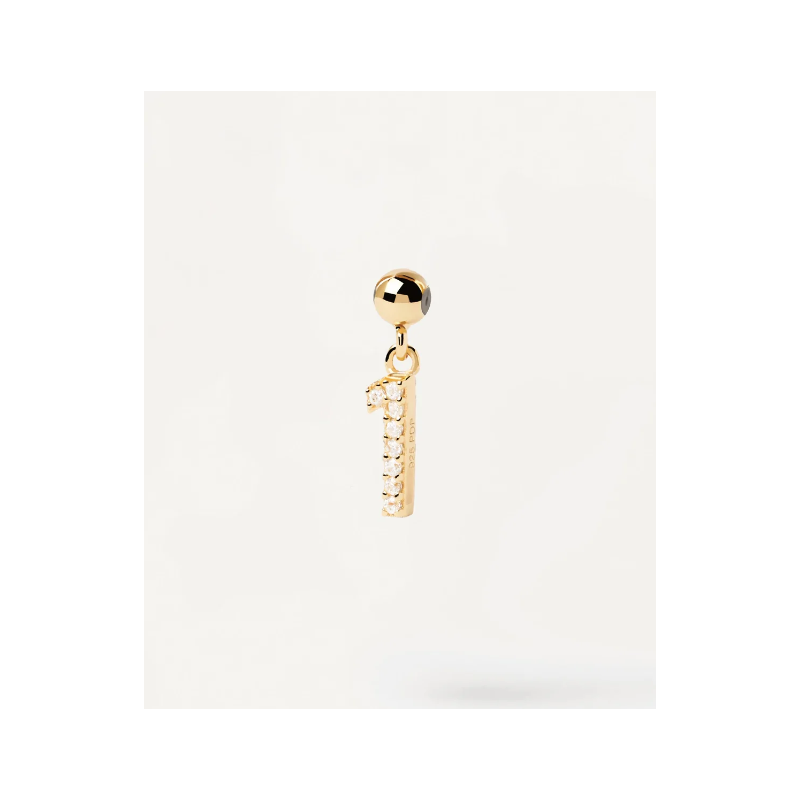 CHARM PDPAOLA NUMERO 1 DE PLATA CON BAÑO DE ORO Y CIRCONITA CH01-009-U CHARM PDPAOLA NUMERO 1 DE PLATA CON BAÑO DE ORO Y CIRCONITA CH01-009-U