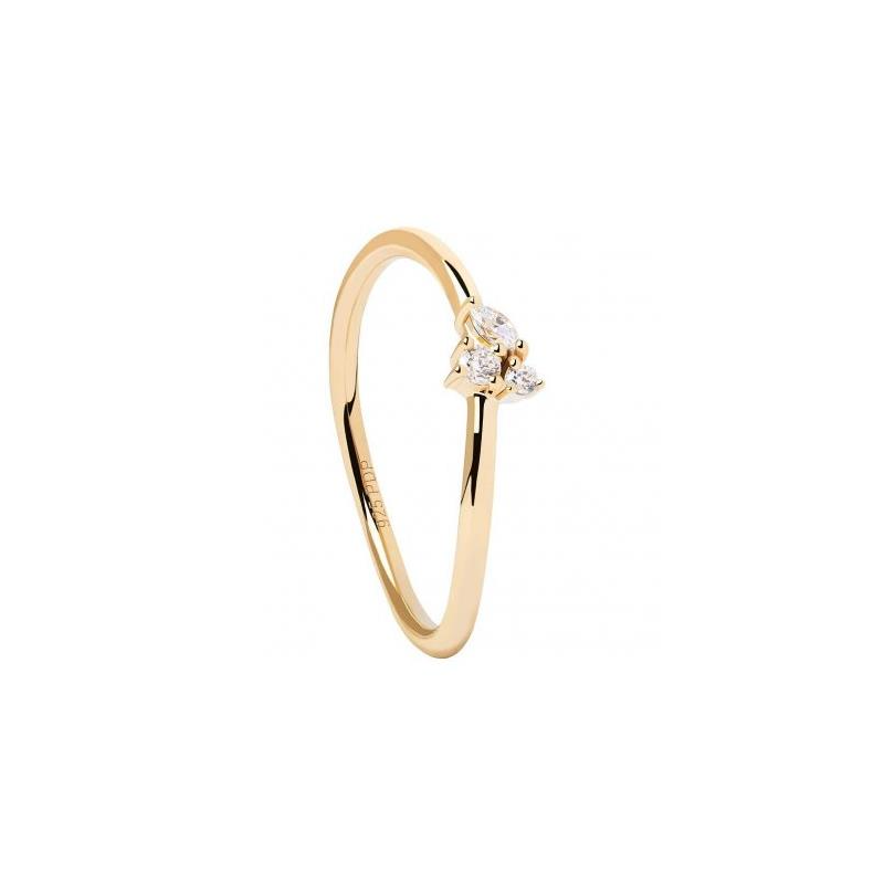 ANILLO PDPAOLA LUA PLATA CON BAÑO DE ORO CIRCONITAS AN01-843 ANILLO PDPAOLA LUA PLATA CON BAÑO DE ORO CIRCONITAS AN01-843
