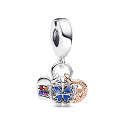 CHARM PANDORA COLGANTE TRIPLE ARCOIRIS MARIPOSA & PAZ 782572C01