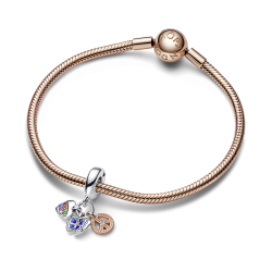 CHARM PANDORA COLGANTE TRIPLE ARCOIRIS MARIPOSA & PAZ 782572C01