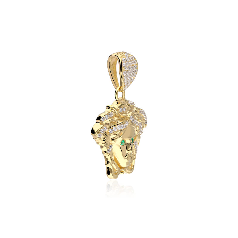 Pendentif En Or 18 Carats Modèle Medusa - Poids 2,80 Grammes - Unisexe Et Neuf Avec étiquettes