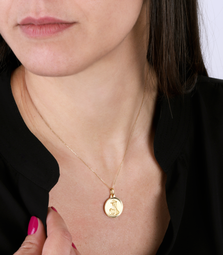 Medalla escapulario Oro 18k 18mm "Virgen de las Angustias"