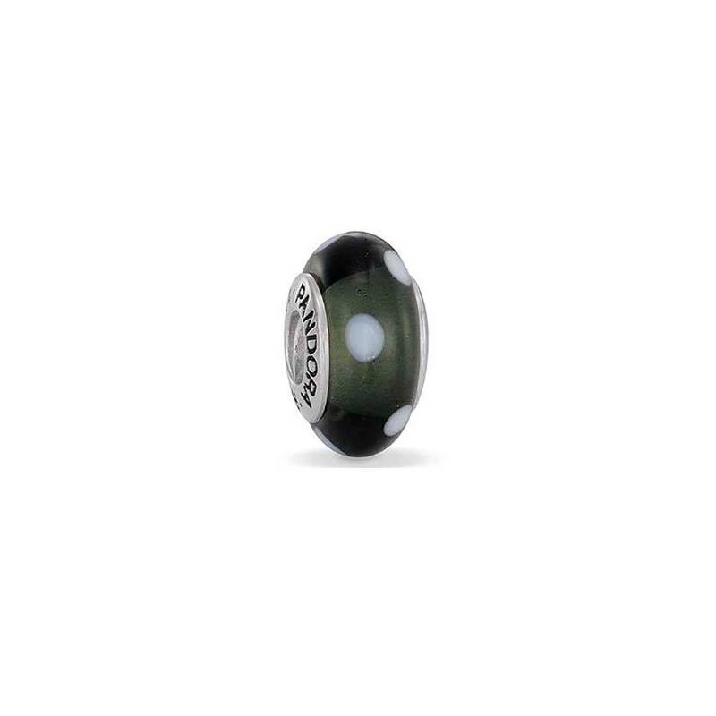 CHARM PANDORA MURANO NEGRO CON PUNTOS 79603