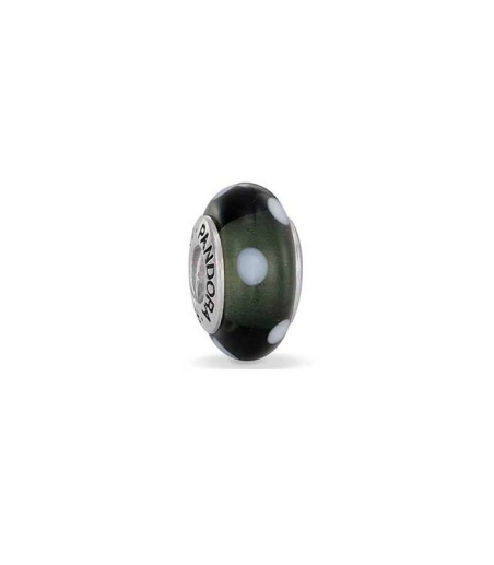 CHARM PANDORA MURANO NEGRO CON PUNTOS 79603