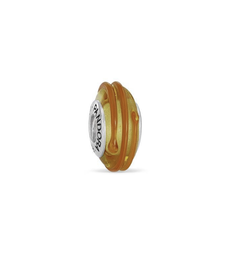 CHARM PANDORA MURANO NARANJA Y DORADO 79621