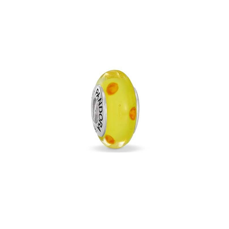 CHARM PANDORA MURANO NARANJA Y DORADO 79621