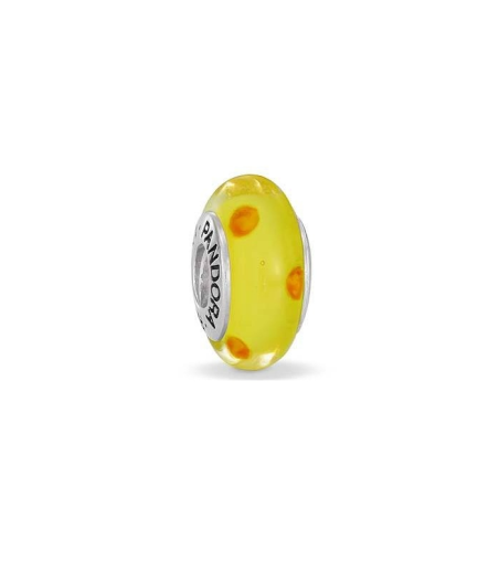 CHARM PANDORA MURANO NARANJA Y DORADO 79621