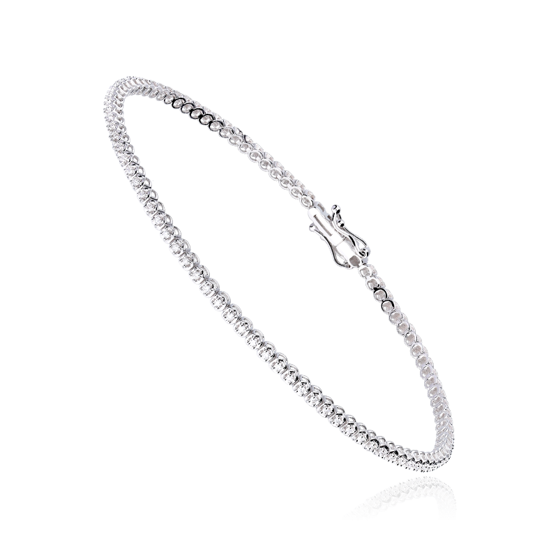 PULSERA RIVIERE DE DIAMANTES 0.35 CTS ORO BLANCO 18K