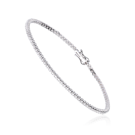 PULSERA RIVIERE DE DIAMANTES 0.35 CTS ORO BLANCO 18K