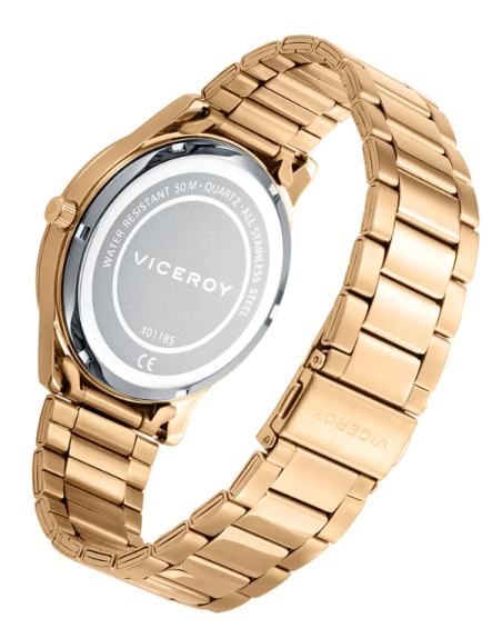 Reloj Viceroy de hombre tres agujas acero correa Ip dorado 401185-93