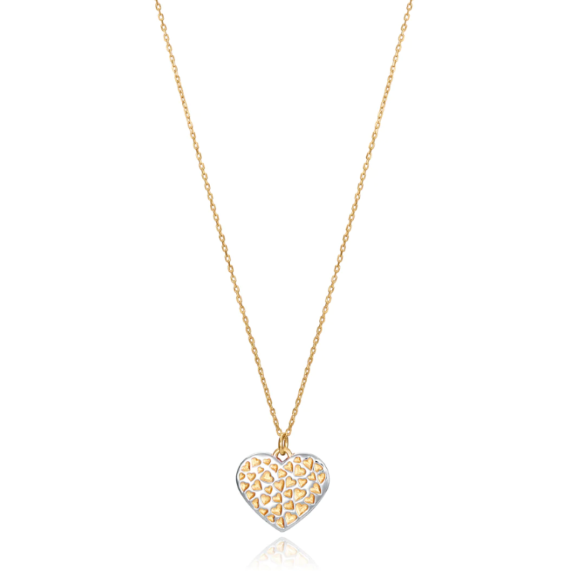 Collar Viceroy Love plata baño de oro colgante corazon 13119C100-09