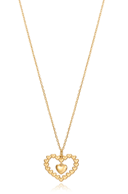 Collar Viceroy plata con baño de oro colgante corazón 13122C100-06