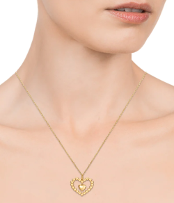 Collar Viceroy plata con baño de oro colgante corazón 13122C100-06