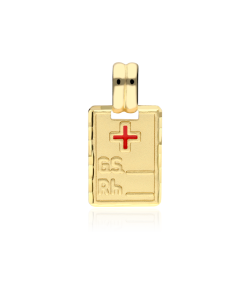 Colgante placa grupo sanguíneo Oro 18k