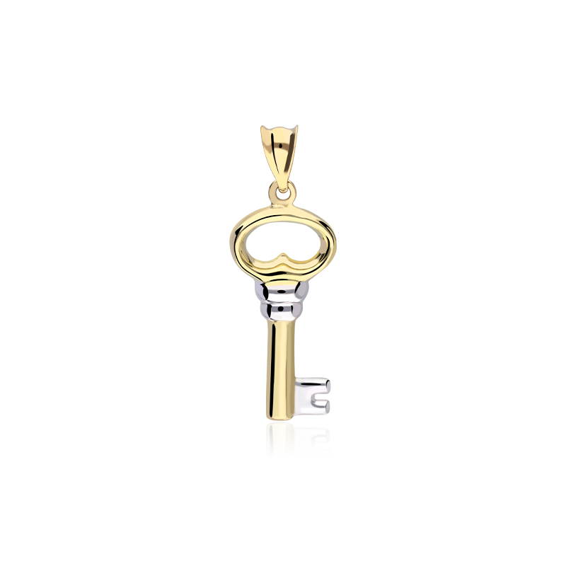 llave fabricado en oro bicolor