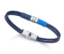 Pulsera Viceroy acero cordones y trenzado azul 6466P01019