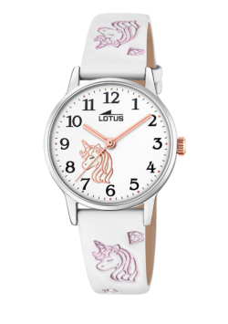 Reloj Lotus junior collection correa cuero blanco infantil 18865 1