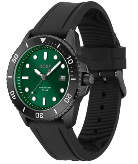 Reloj Hugo Boss Acero Hombre Negro y Verde Analógico 1513915