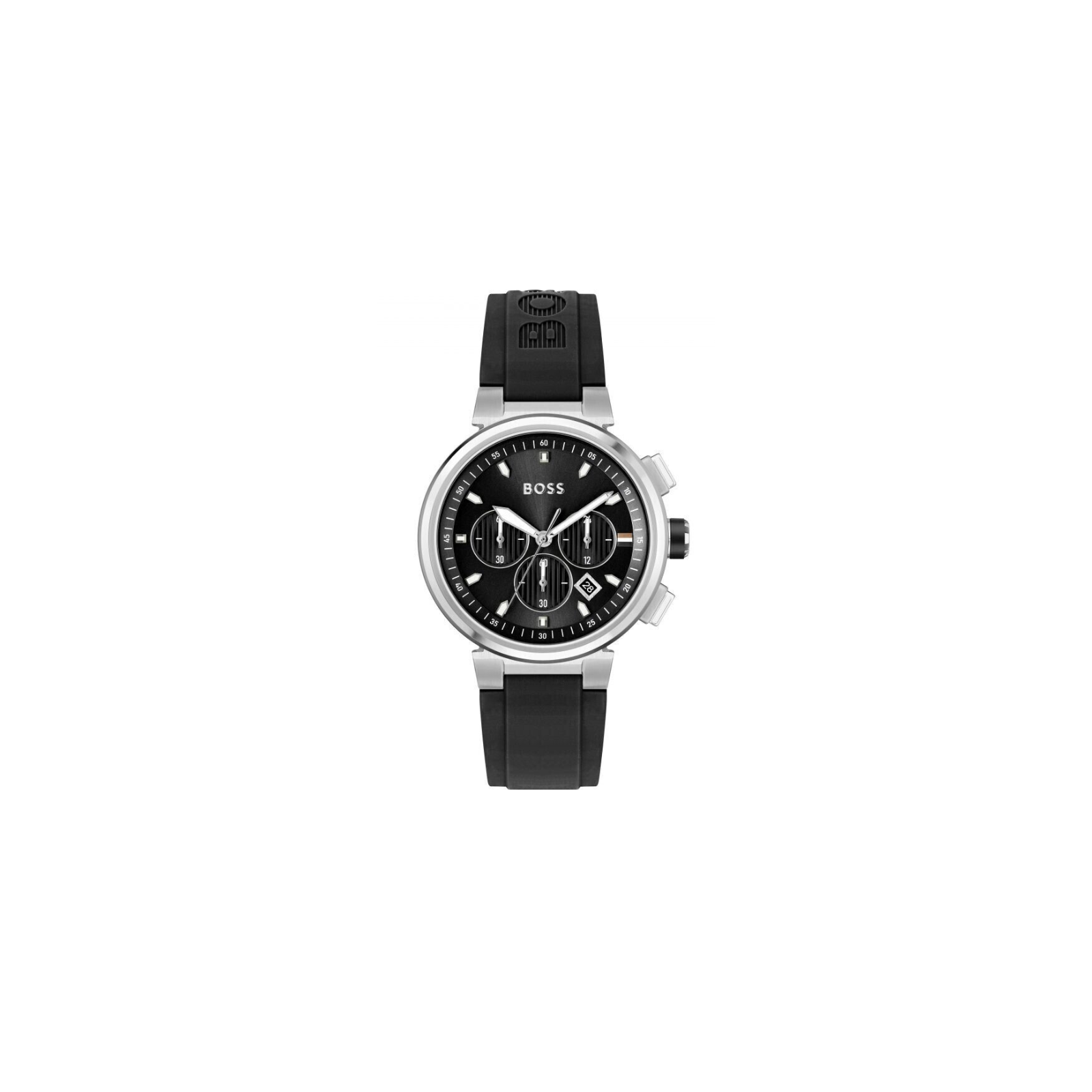 One-Men cronógrafo Reloj de negro Hugo silicona hombre 1513997 Boss