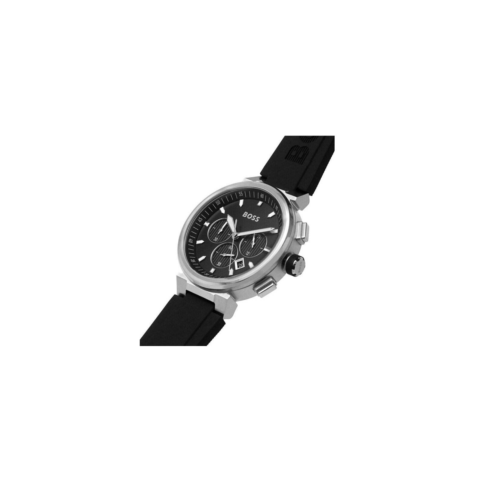 Reloj Hugo cronógrafo Boss negro 1513997 hombre silicona One-Men de