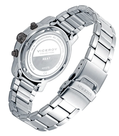 Reloj Viceroy hombre Cronógrafo acero esfera plateada 401275-87