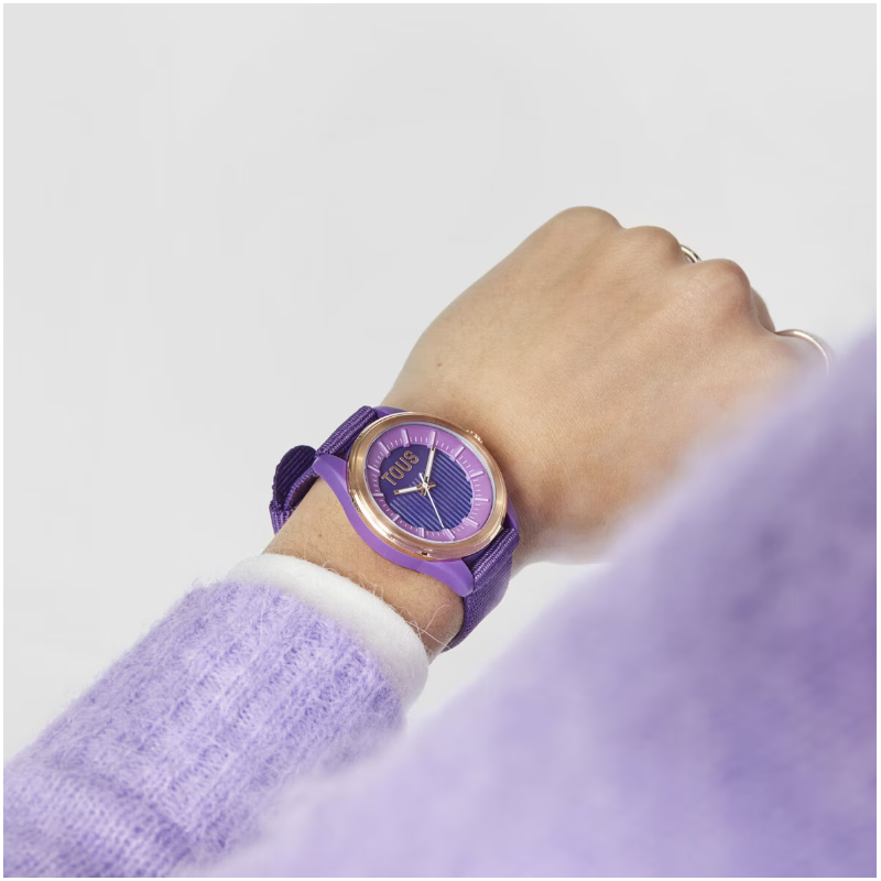 Reloj Tous analógico solar morado Vibrant Sun 200351066