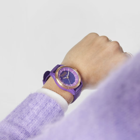 Reloj Tous analógico solar morado Vibrant Sun 200351066