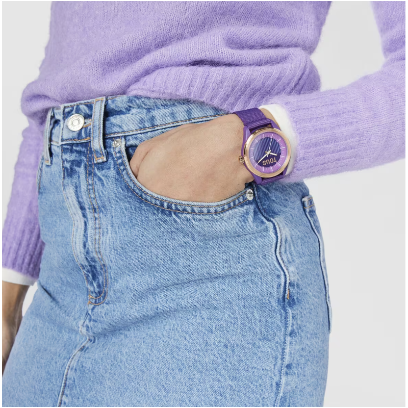 Reloj Tous analógico solar morado Vibrant Sun 200351066
