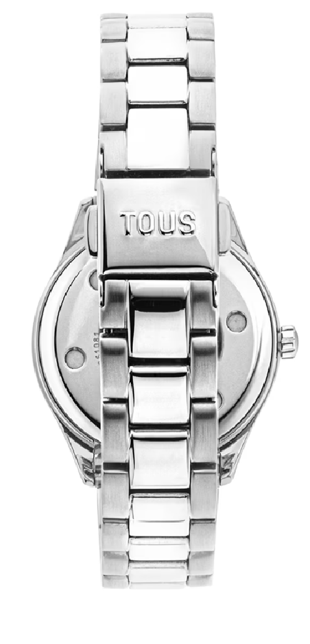 Reloj Tous brazalete de acero y bisel de aluminio rosa 200351080