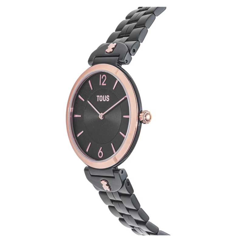 Bracciale Uomo In Acciaio Colore Grigio IP – Chiusura Deployante Con Pulsanti – Cassa In Acciaio – 401187-13