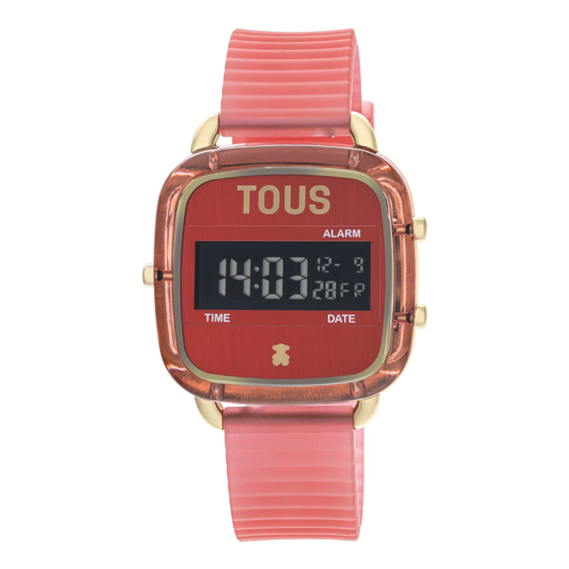 Reloj Tous digital de policarbonato correa de silicona rojo 200351064