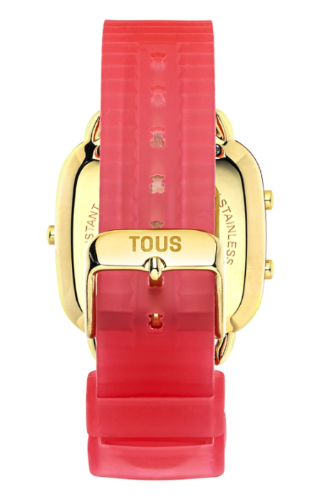 Reloj Tous digital de policarbonato correa de silicona rojo 200351064