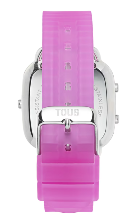 Reloj Tous digital policarbonato correa de silicona fucsia 200351062