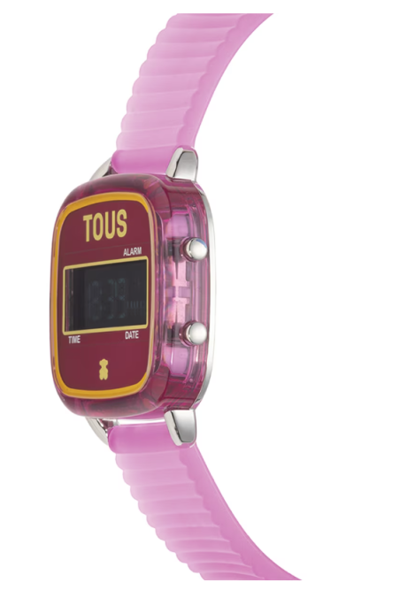 Reloj Tous digital policarbonato correa de silicona fucsia 200351062