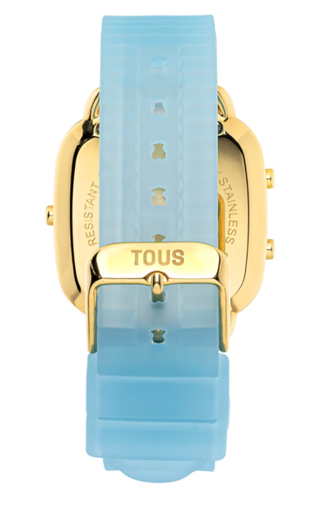 Reloj Tous digital policarbonato correa de silicona azul 200351058