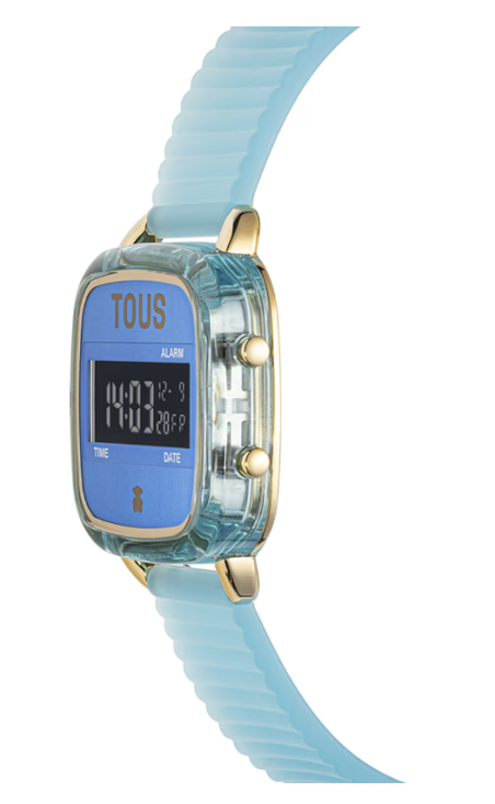 Reloj Tous digital policarbonato correa de silicona azul 200351058