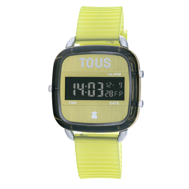 Reloj Tous digital policarbonato correa de silicona verde 200351057