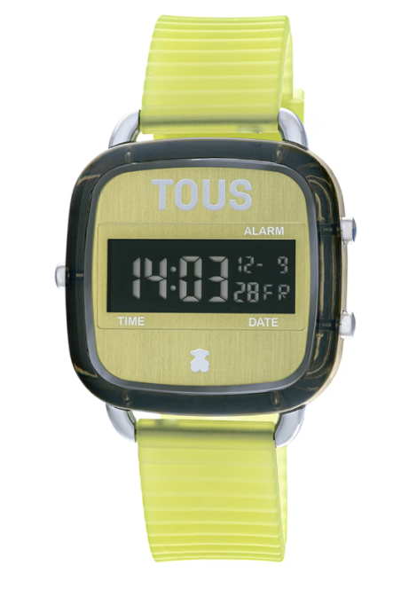 Reloj Tous digital policarbonato correa de silicona verde 200351057