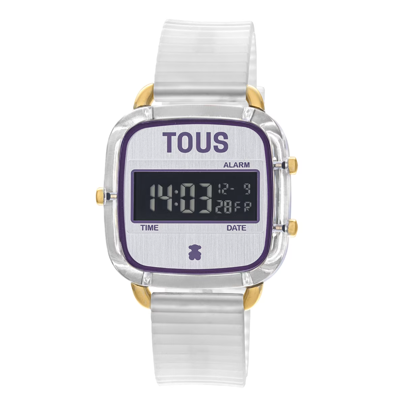 Reloj Tous digital policarbonato correa de silicona blanco 200351056