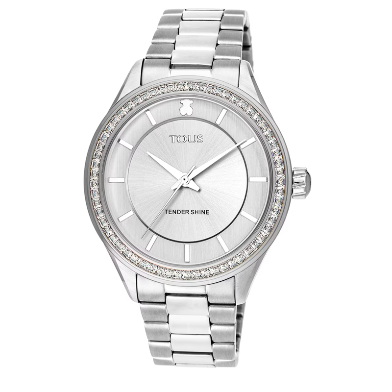 Reloj Tous analógico T-Shine de acero con zirconias cúbicas 200350510